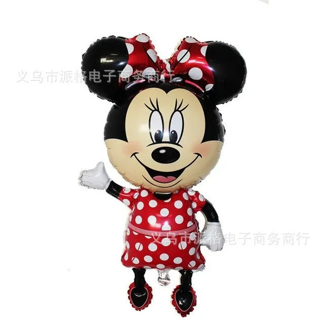 110*64cm Red Bowknot Mickey Minnie Mouse foil Balloons Classic kids Toys Birthday Party Supplies Big Size Mickey balloons