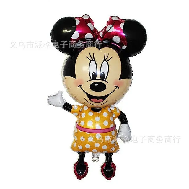 110*64cm Red Bowknot Mickey Minnie Mouse foil Balloons Classic kids Toys Birthday Party Supplies Big Size Mickey balloons