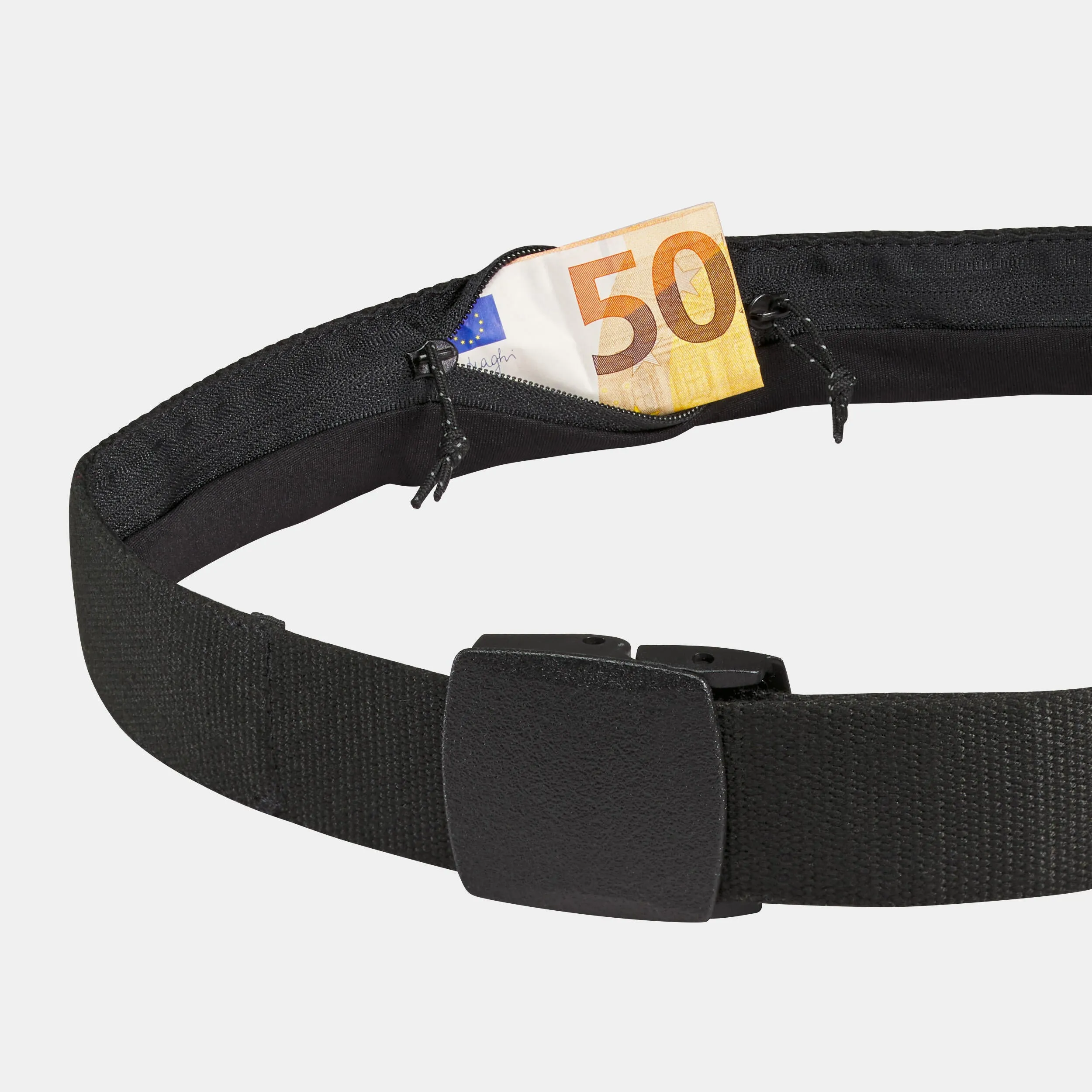 Belt with money pocket Forclaz Travel, black