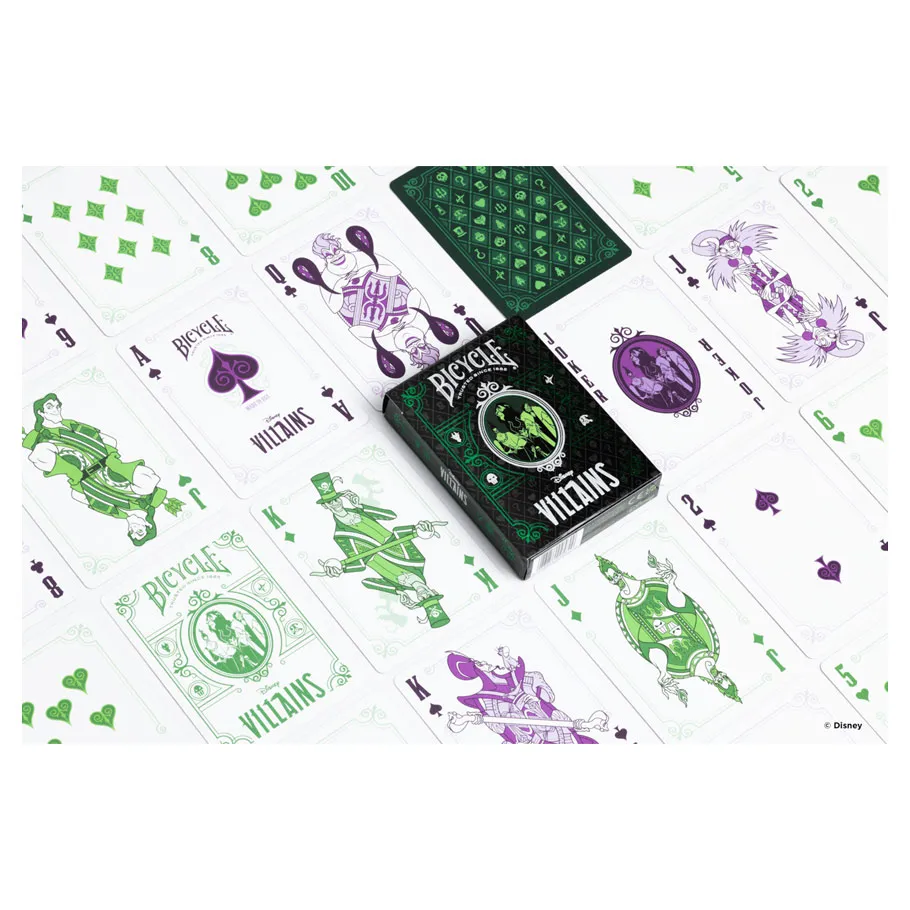 Bicycle Playing Cards: Disney Villains Green/Purple