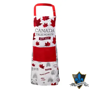 Canada Maple leaf white and red with Canada  Apron.