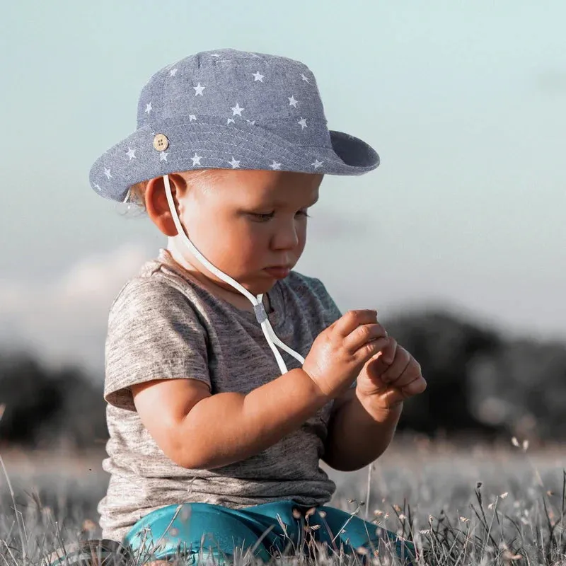 Cotton Cartoon Stars Printed Soft Baby Bucket Hat