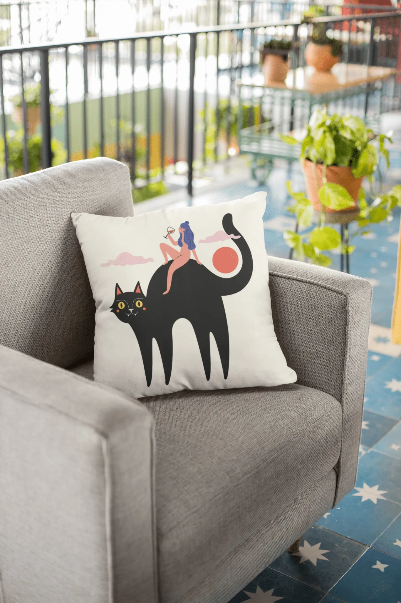 Cozy Cat Coronation Cushion