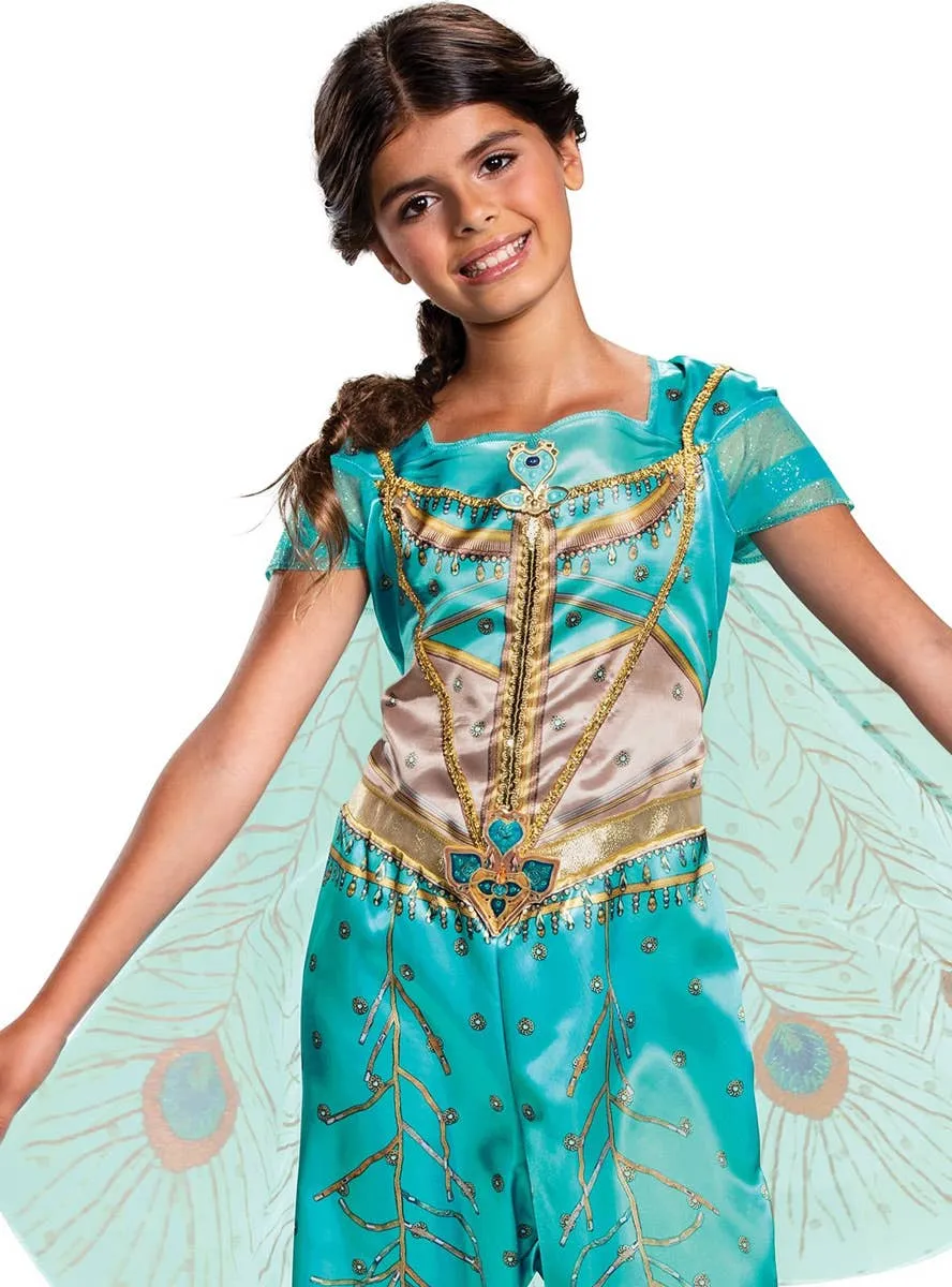 Deluxe Princess Jasmine Girls Dress Up Costume