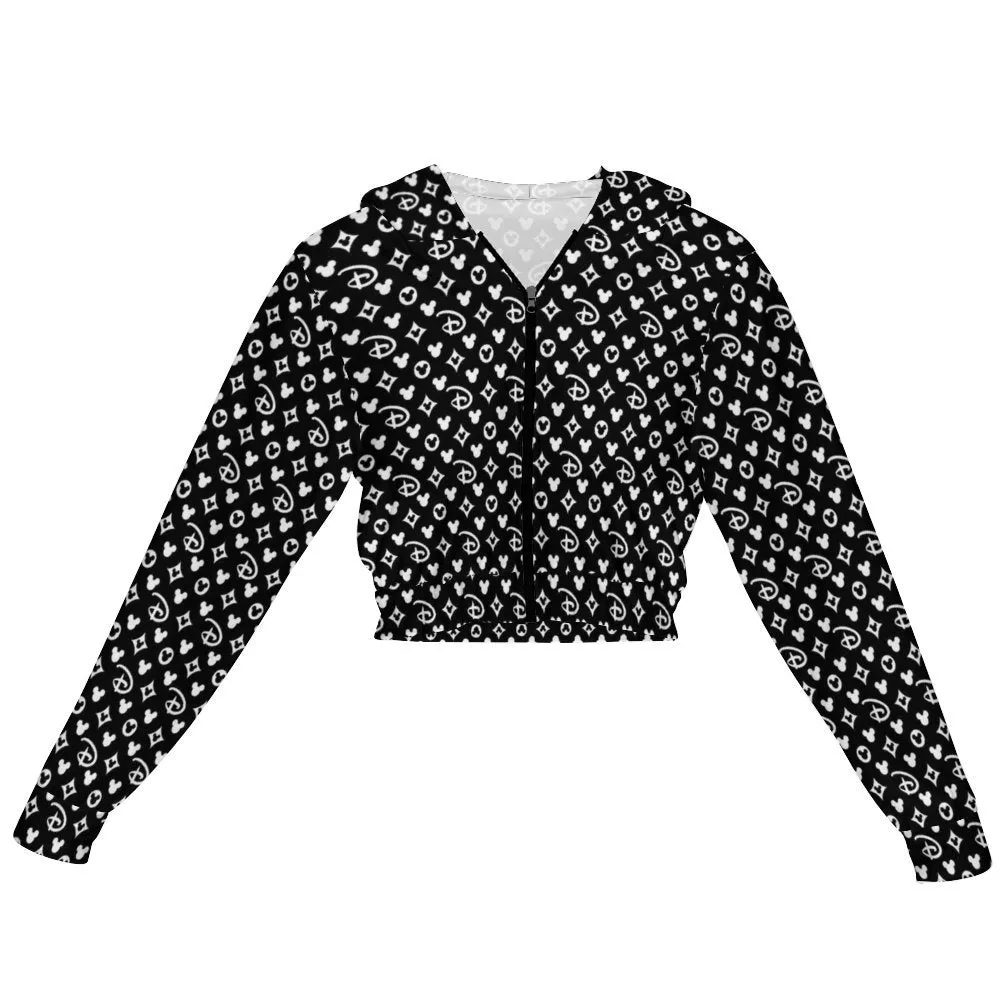 Designer Women's Cropped Zipper Jacket