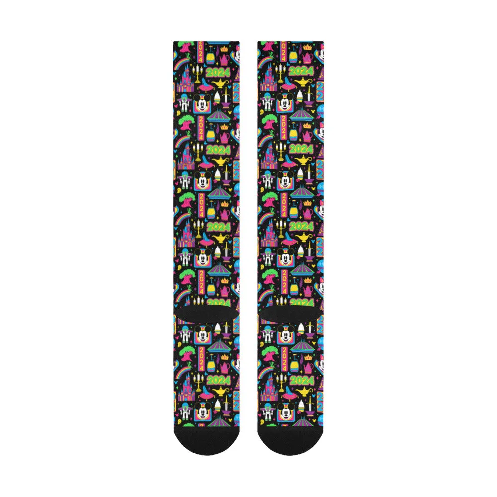 Disney 2024 Dark Over-The-Calf Socks