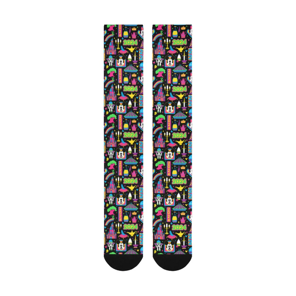 Disney 2024 Dark Over-The-Calf Socks