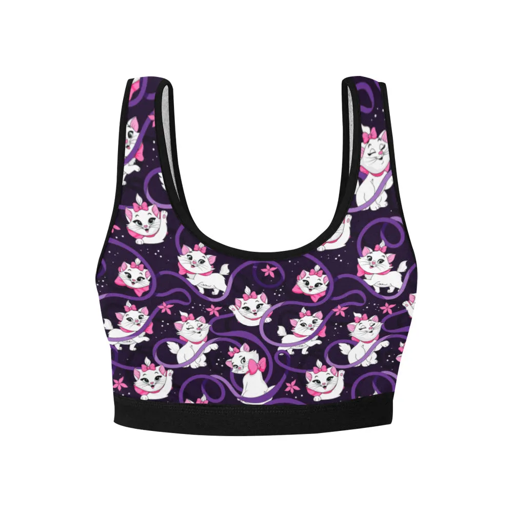 Disney Aristocats Marie Because I'm A Lady Women's Athletic Sports Bra