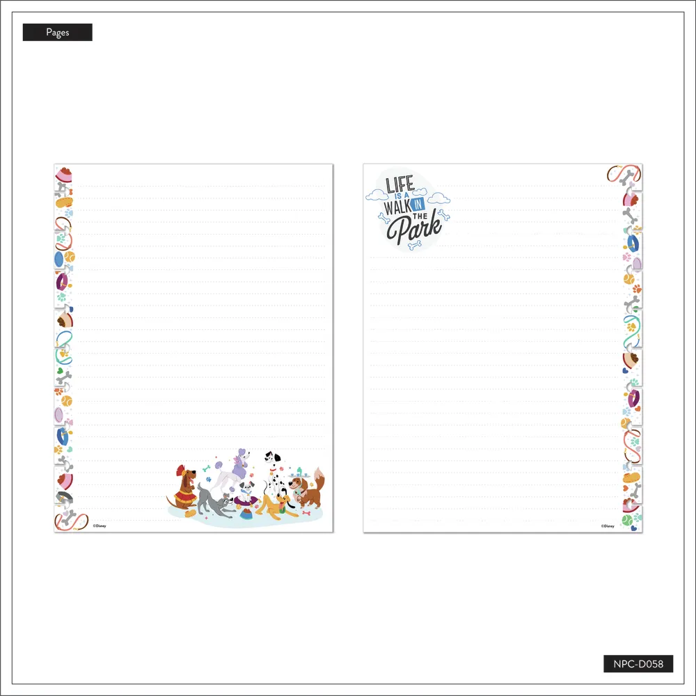 Disney Dogs - Dotted Lined Classic Notebook - 60 Sheets