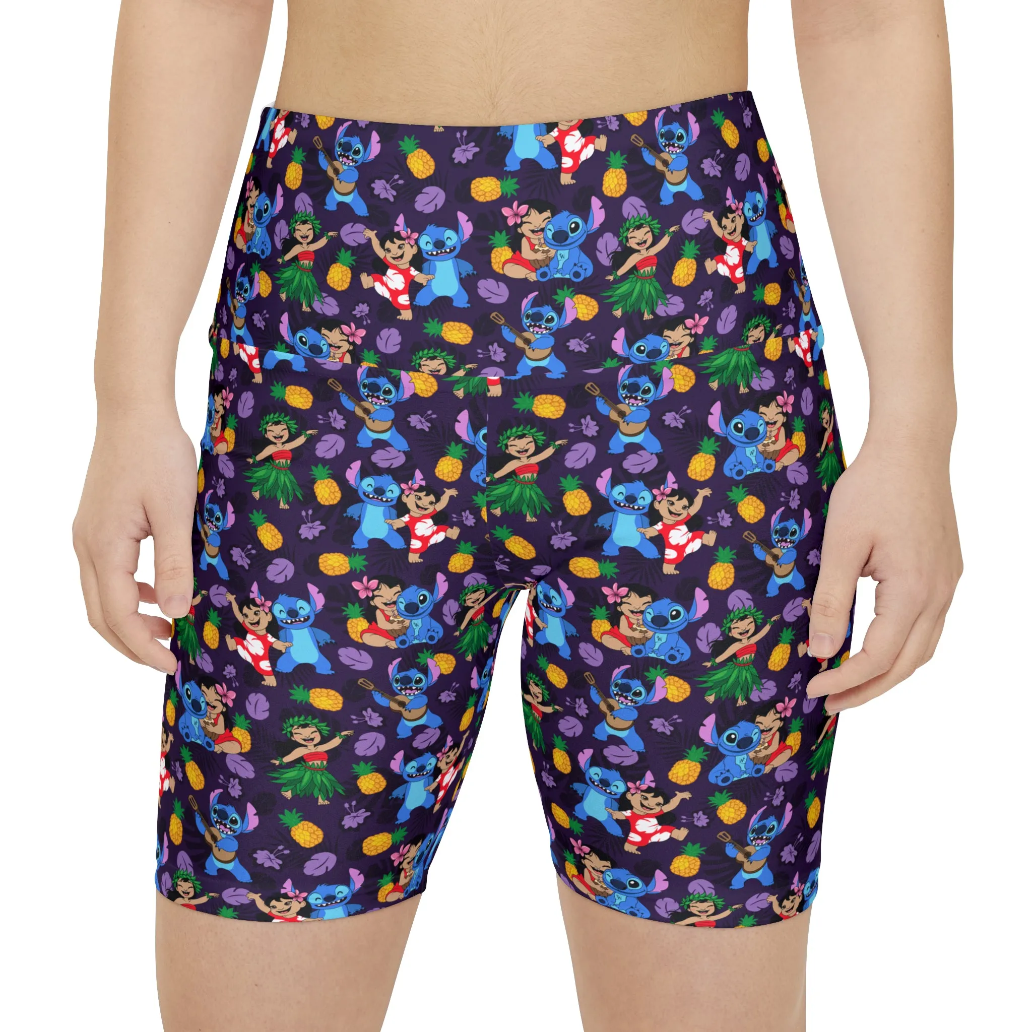 Disney Lilo And Stitch Island Friends Women's Athletic Workout Shorts