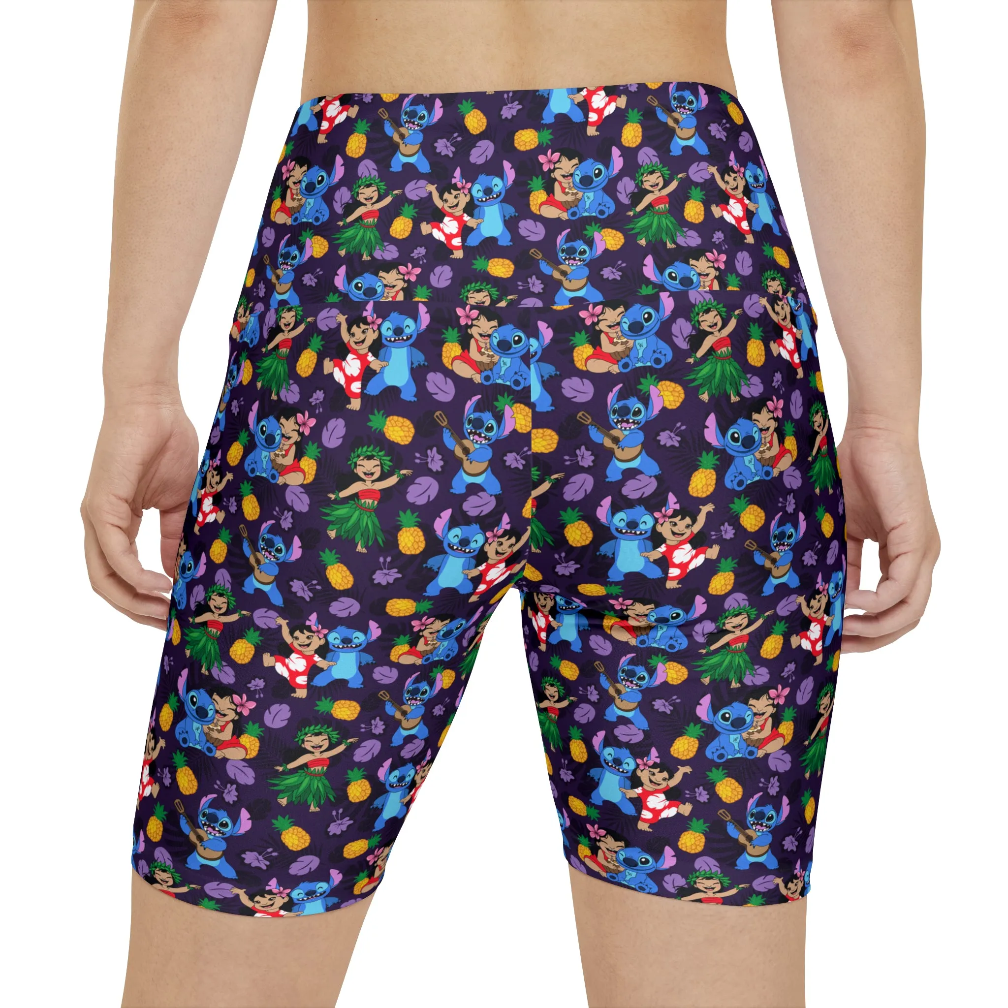 Disney Lilo And Stitch Island Friends Women's Athletic Workout Shorts