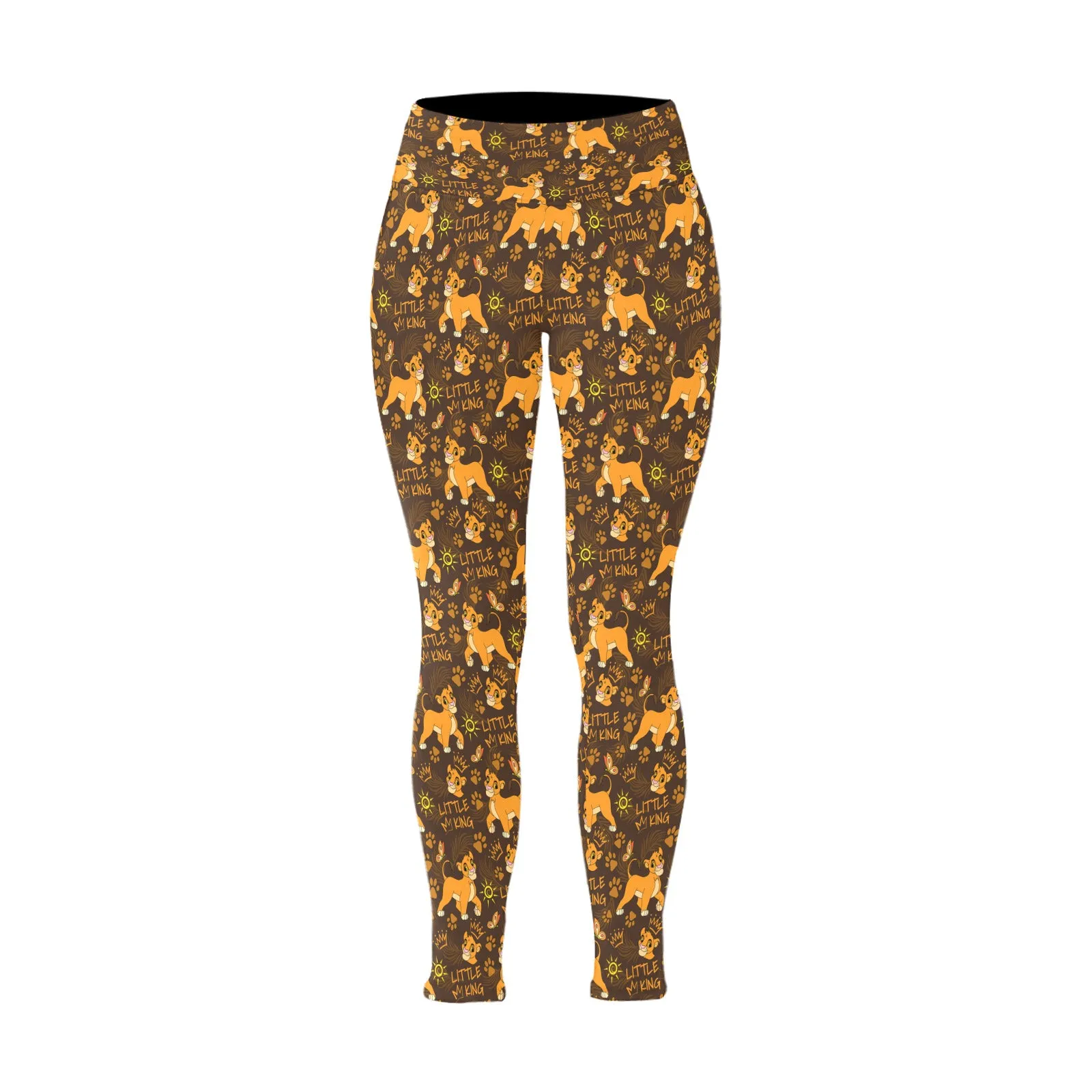 Disney Lion King Little King Women's Plus Size Athletic Leggings