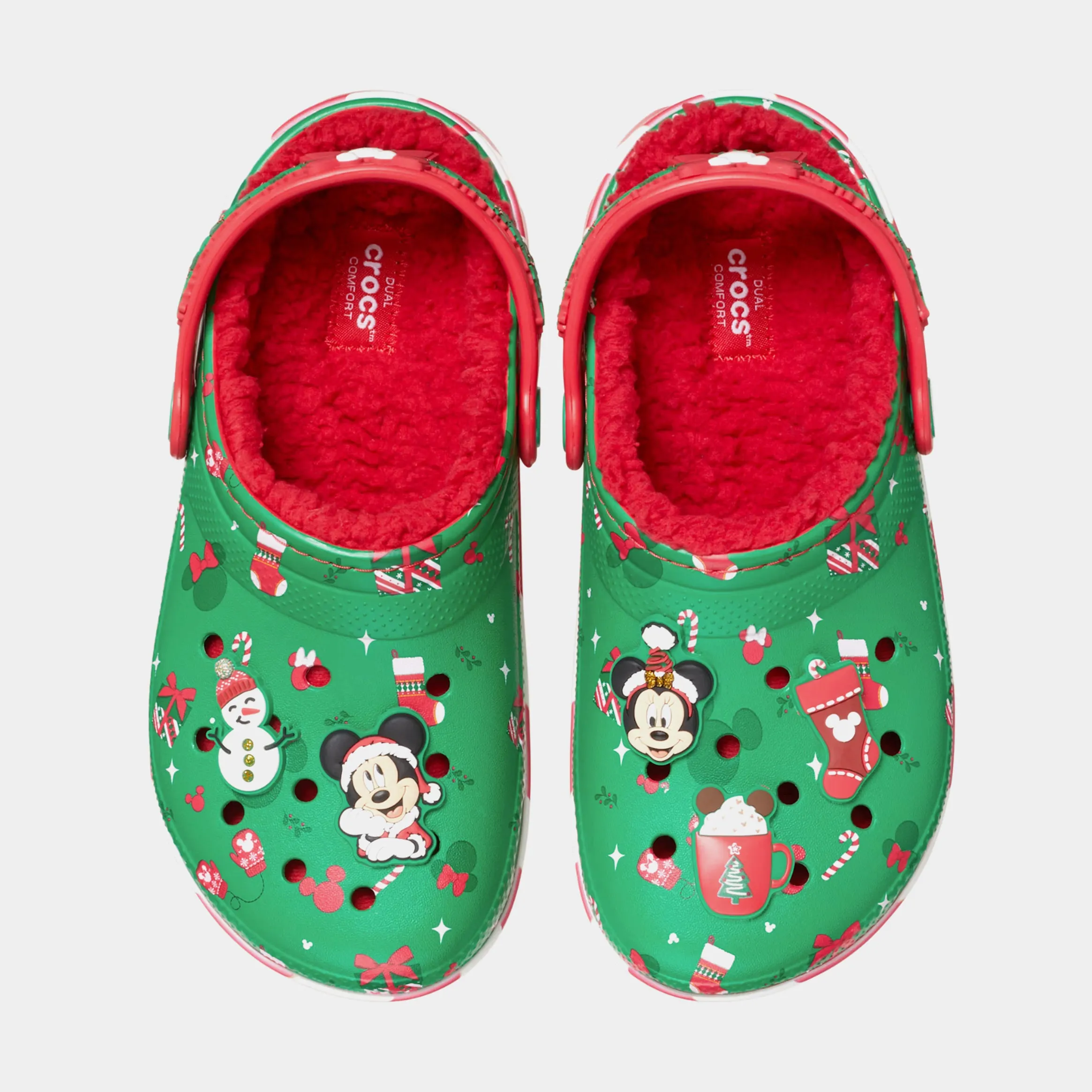 Disney Mickey Holiday Classic Clog Preschool/Grade School Sandals (Green/Red)