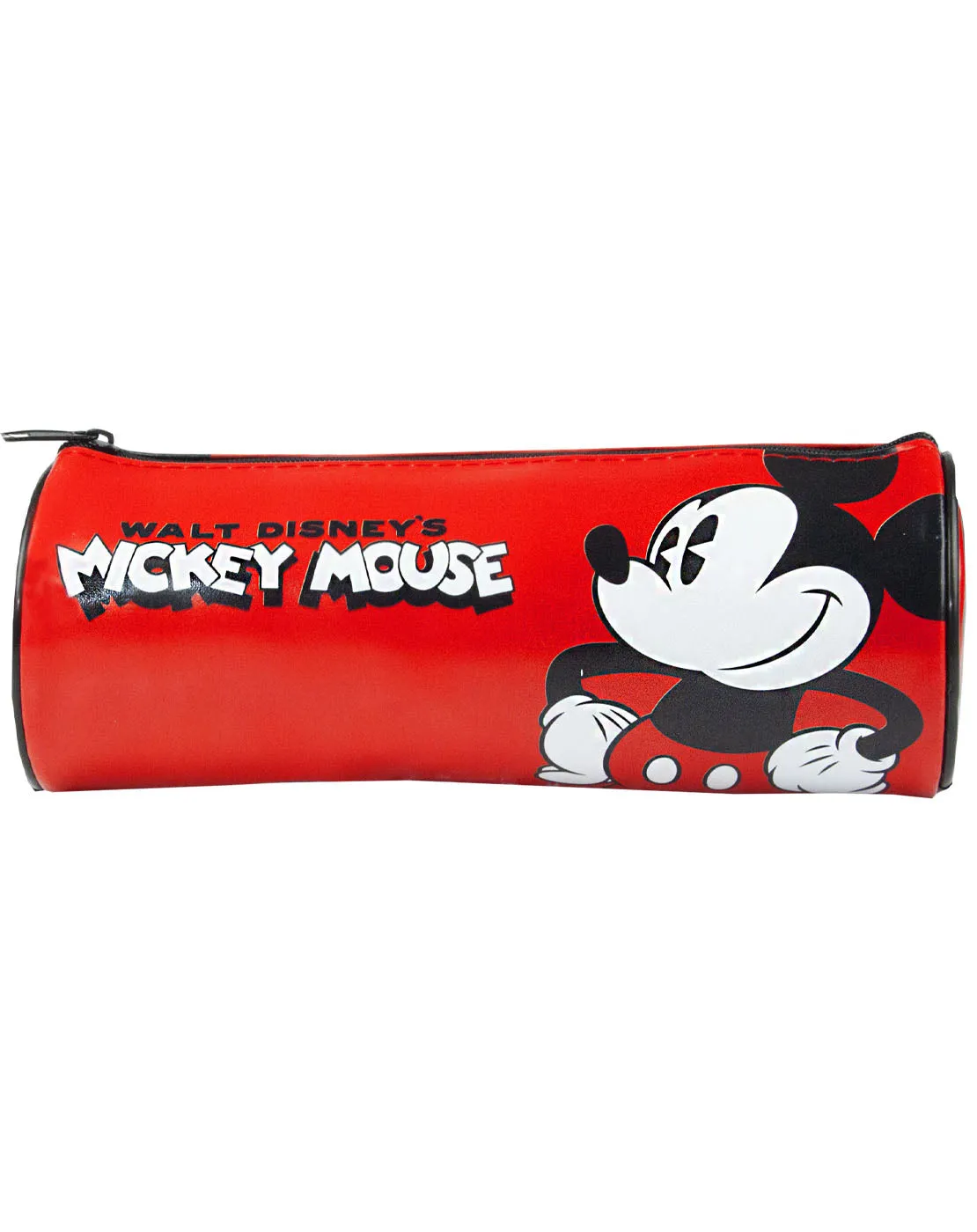 Disney Mickey Mouse Barrel Red School Kids Pencil Case Stationary