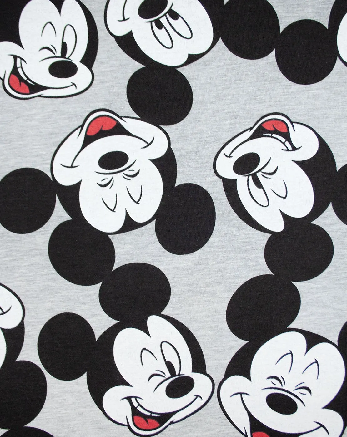 Disney Mickey Mouse Character All Over Print Women's Boyfriend Fit T-Shirt