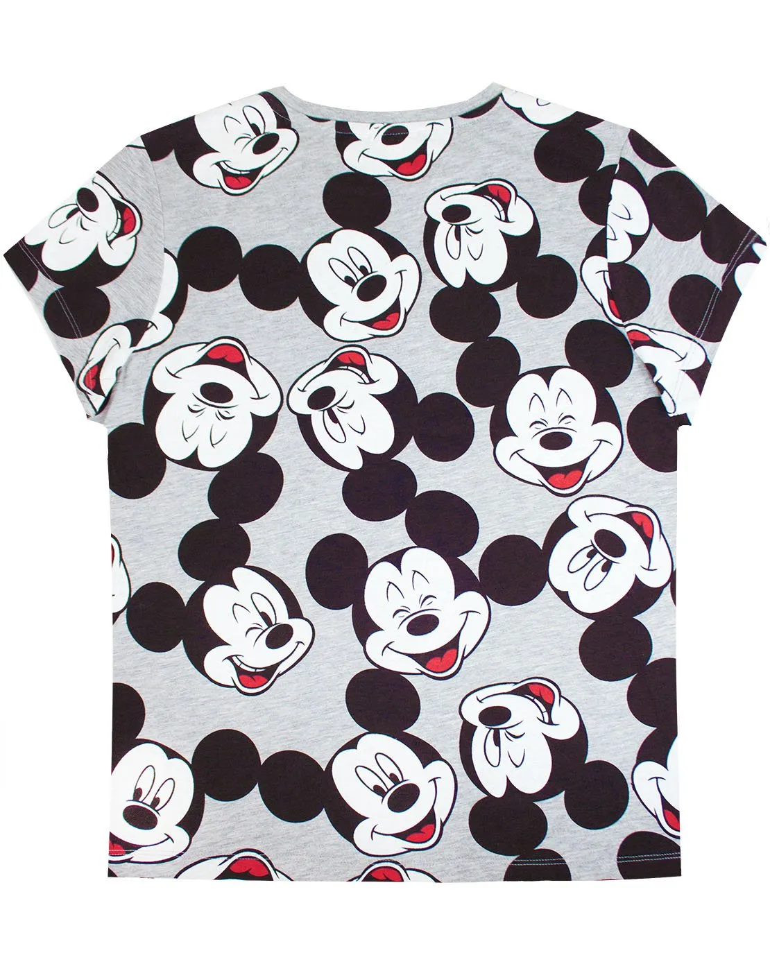 Disney Mickey Mouse Character All Over Print Women's Boyfriend Fit T-Shirt