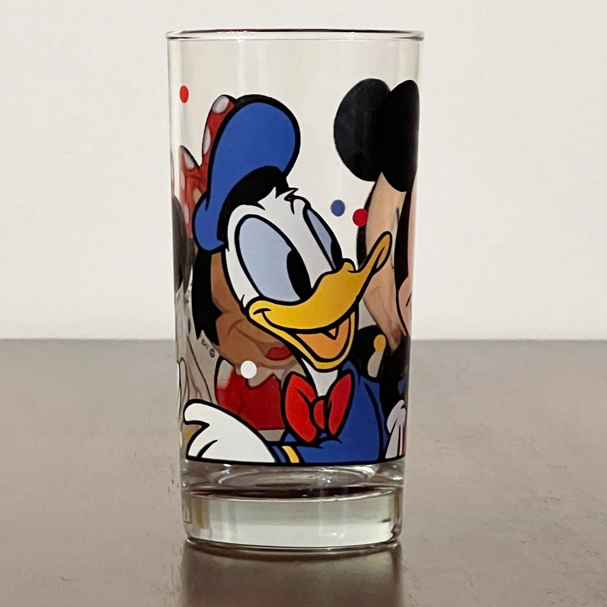 Disney Mickey Mouse, Minnie Mouse and Donald Duck Drinking Glass 5.5"