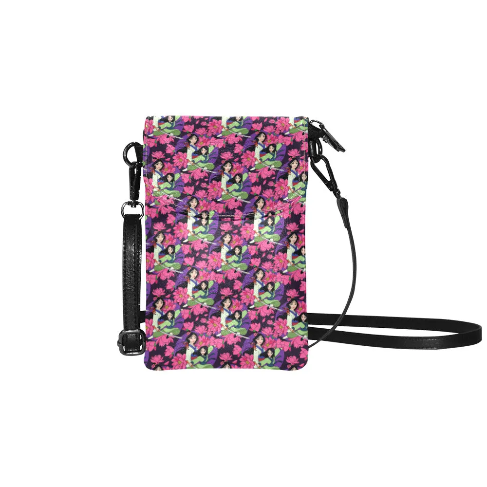 Disney Mulan Blooming Flowers Small Cell Phone Purse