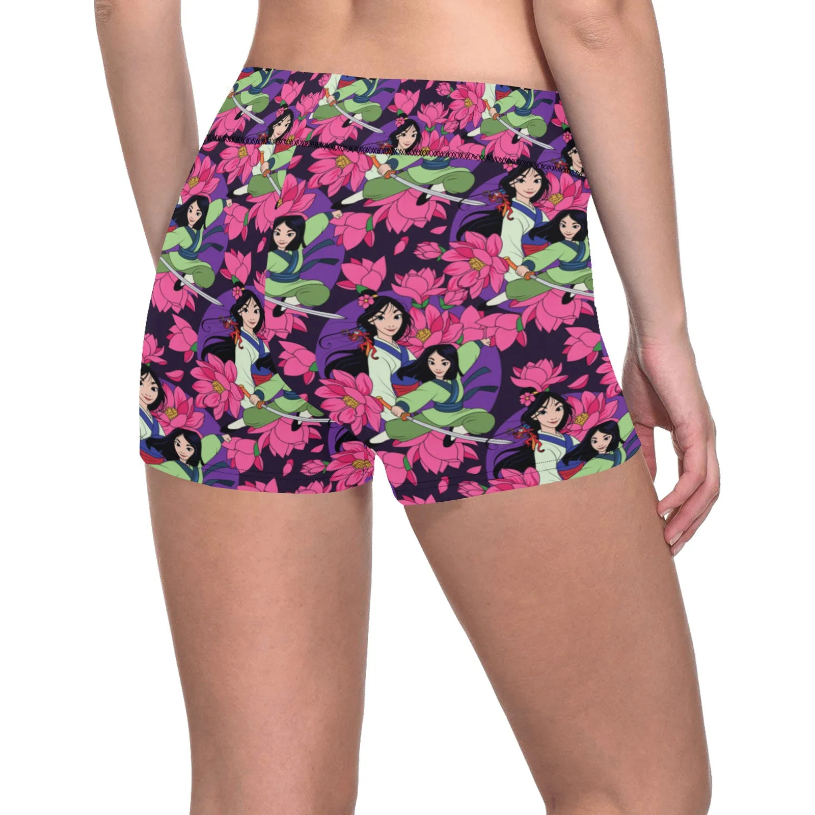 Disney Mulan Blooming Flowers Women's Short Leggings