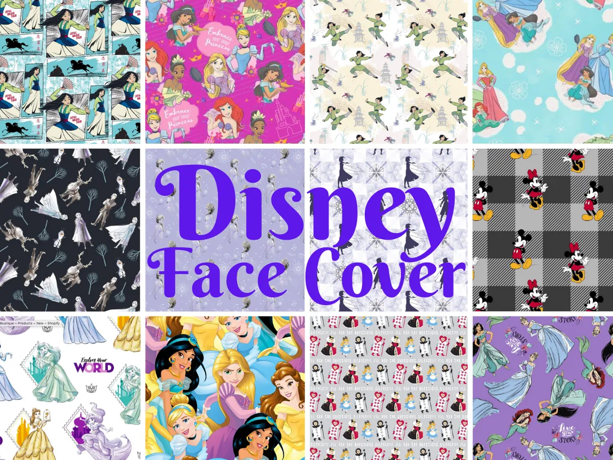 Disney Themed Washable Handmade Face Covers