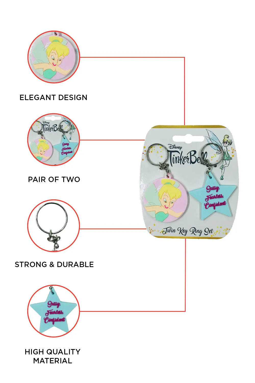 Disney Tinkerbell Twin Latex Keyring