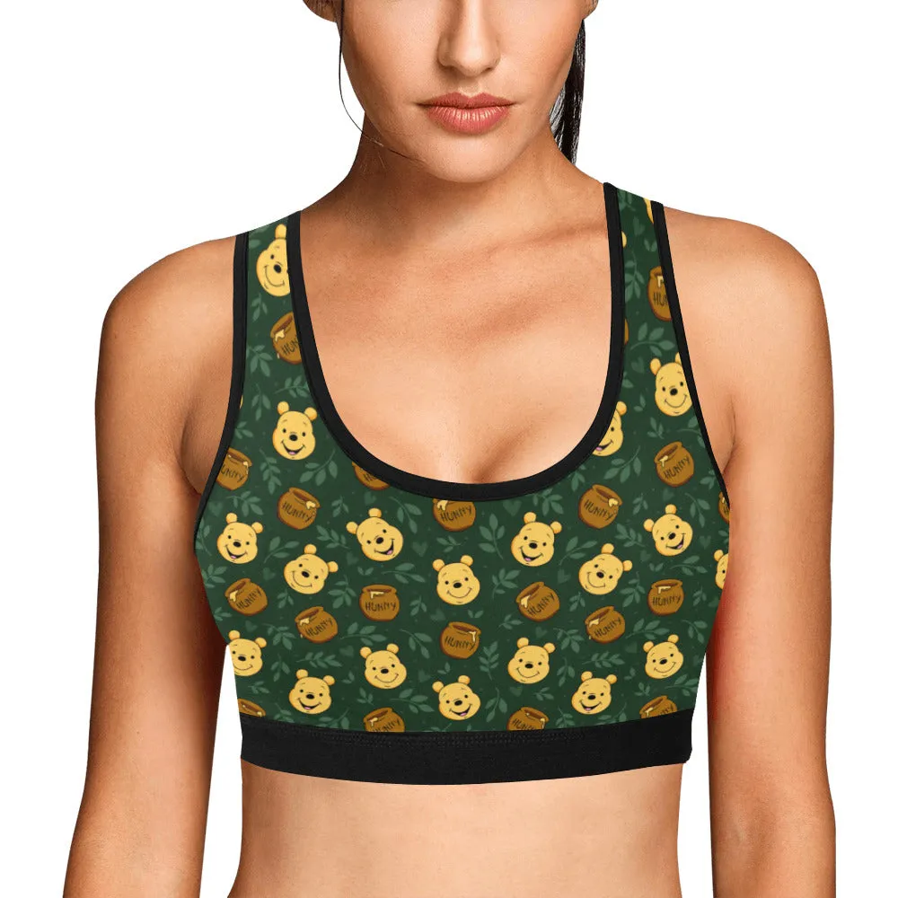 Disney Winnie The Pooh Hunny Women's Athletic Sports Bra