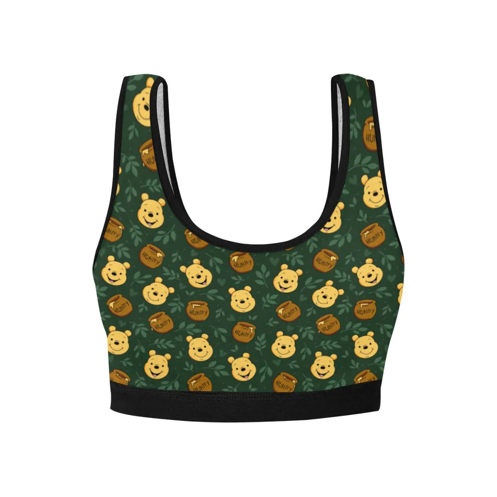 Disney Winnie The Pooh Hunny Women's Athletic Sports Bra