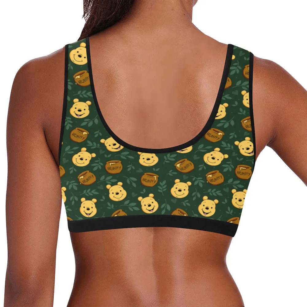 Disney Winnie The Pooh Hunny Women's Athletic Sports Bra