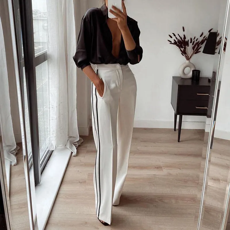 Fashionable Straight-Leg Pants