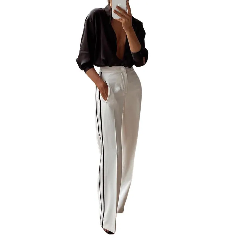 Fashionable Straight-Leg Pants