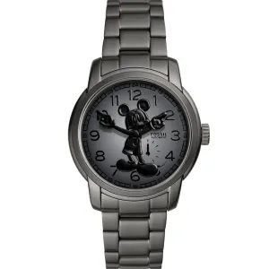 Fossil LE1186 Gunmetal Mickey Heritage Automatic 100th Disney Anniversary