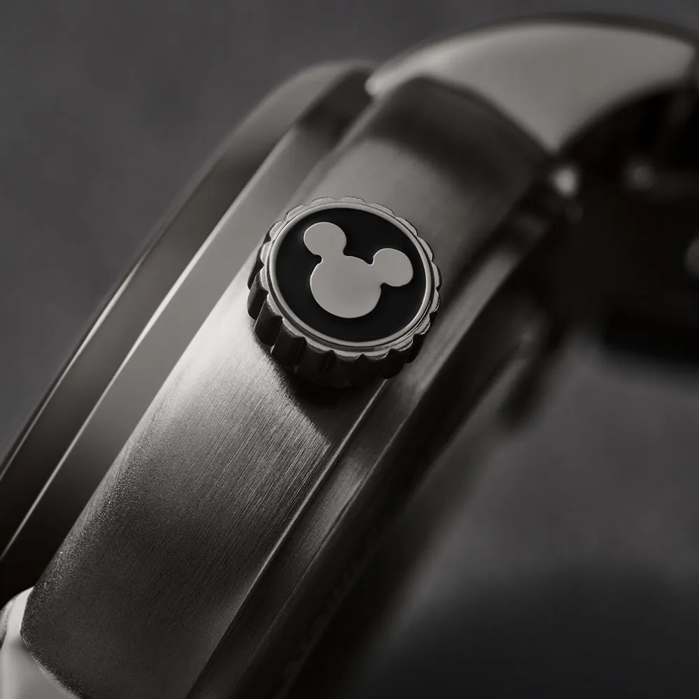 Fossil LE1186 Gunmetal Mickey Heritage Automatic 100th Disney Anniversary