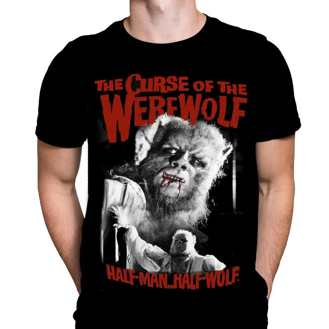 Half Man Half Wolf - Classic Horror Movie Art - T-Shirt