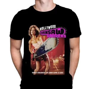 Hollywood Chainsaw Hookers - Classic Horror B- Movie Art - T-Shirt