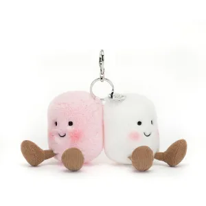 Jellycat Plush Toy Amuseable Pair of Marshmallows Bag Charm Keychain