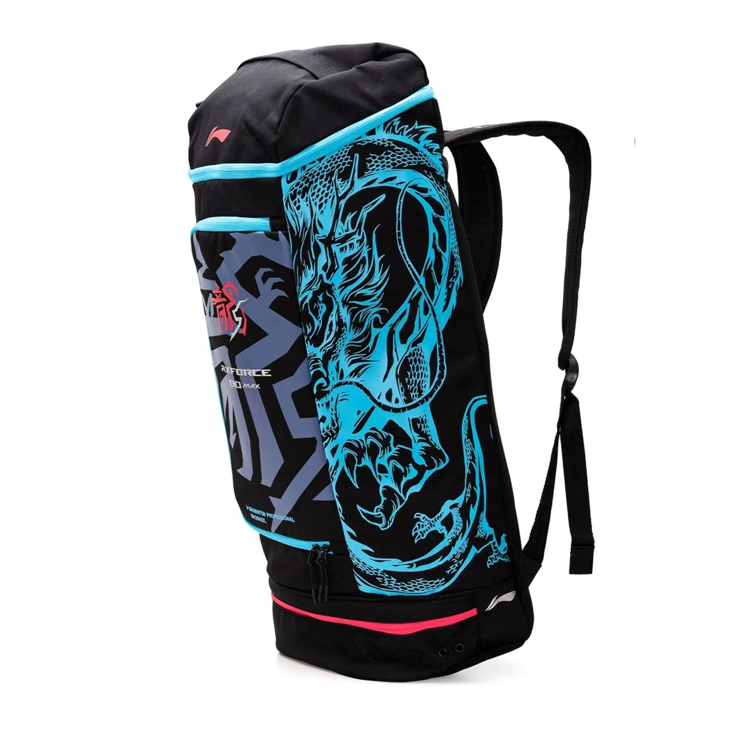 Li-Ning ABSS285-3 Ax Max Dragon Backpack, Black/Blue