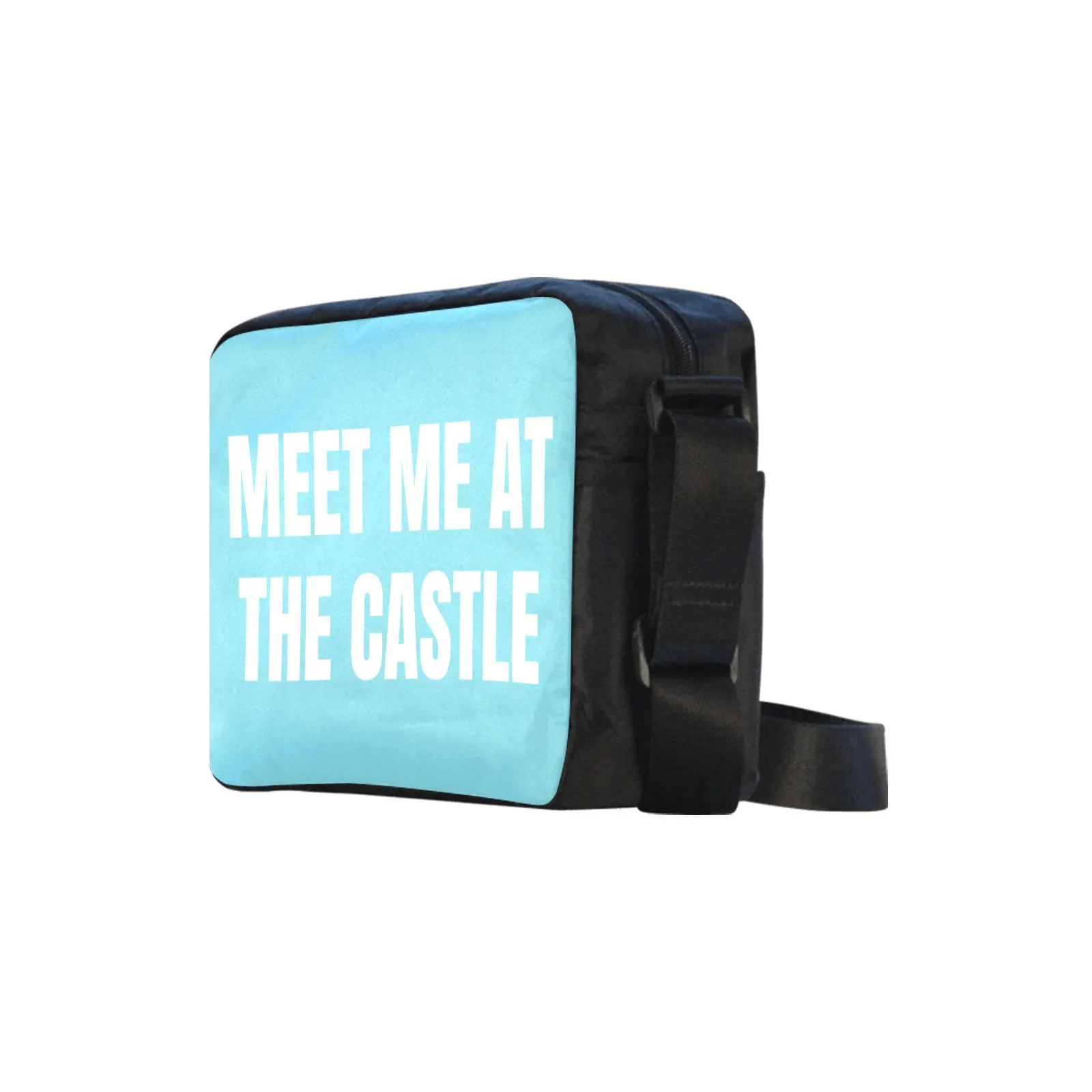 Meet Me At The Castle Light Blue Classic Cross-body Nylon Bag