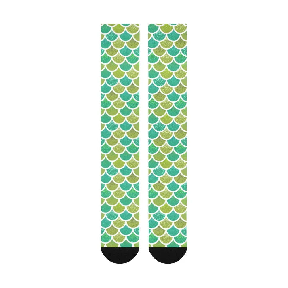 Mermaid Scales Over-The-Calf Socks