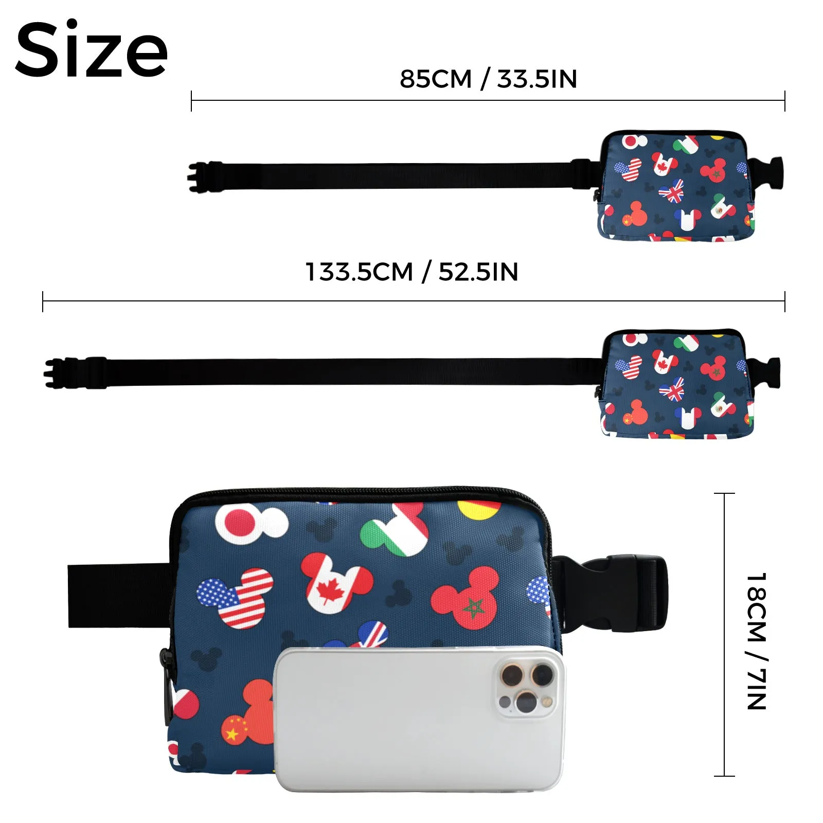 Mickey Flags Belt Bag