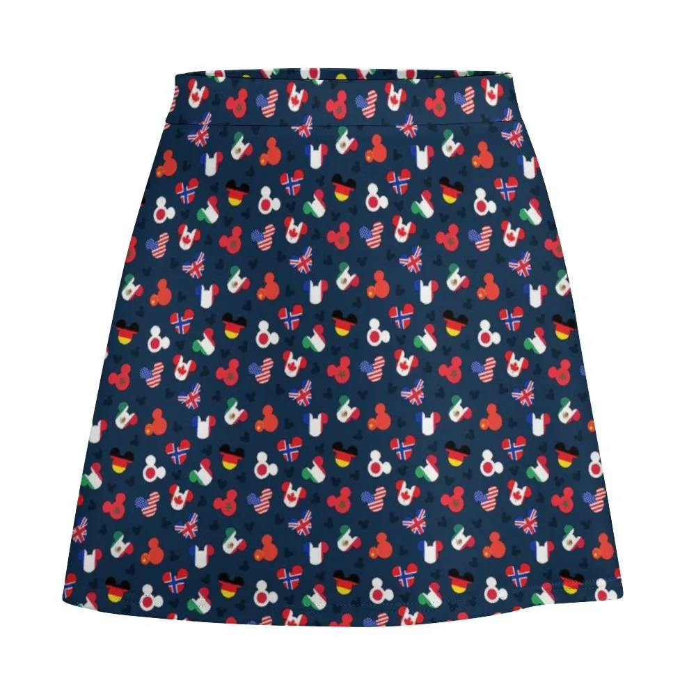 Mickey Flags Short Skirt