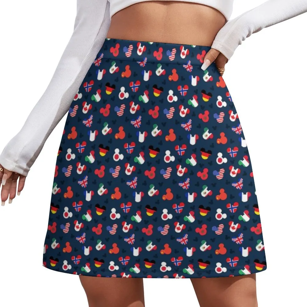 Mickey Flags Short Skirt