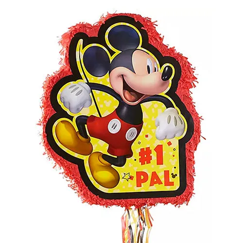 Mickey Mouse #1 Pal Pull String Piñata 17.5" | 1 ct