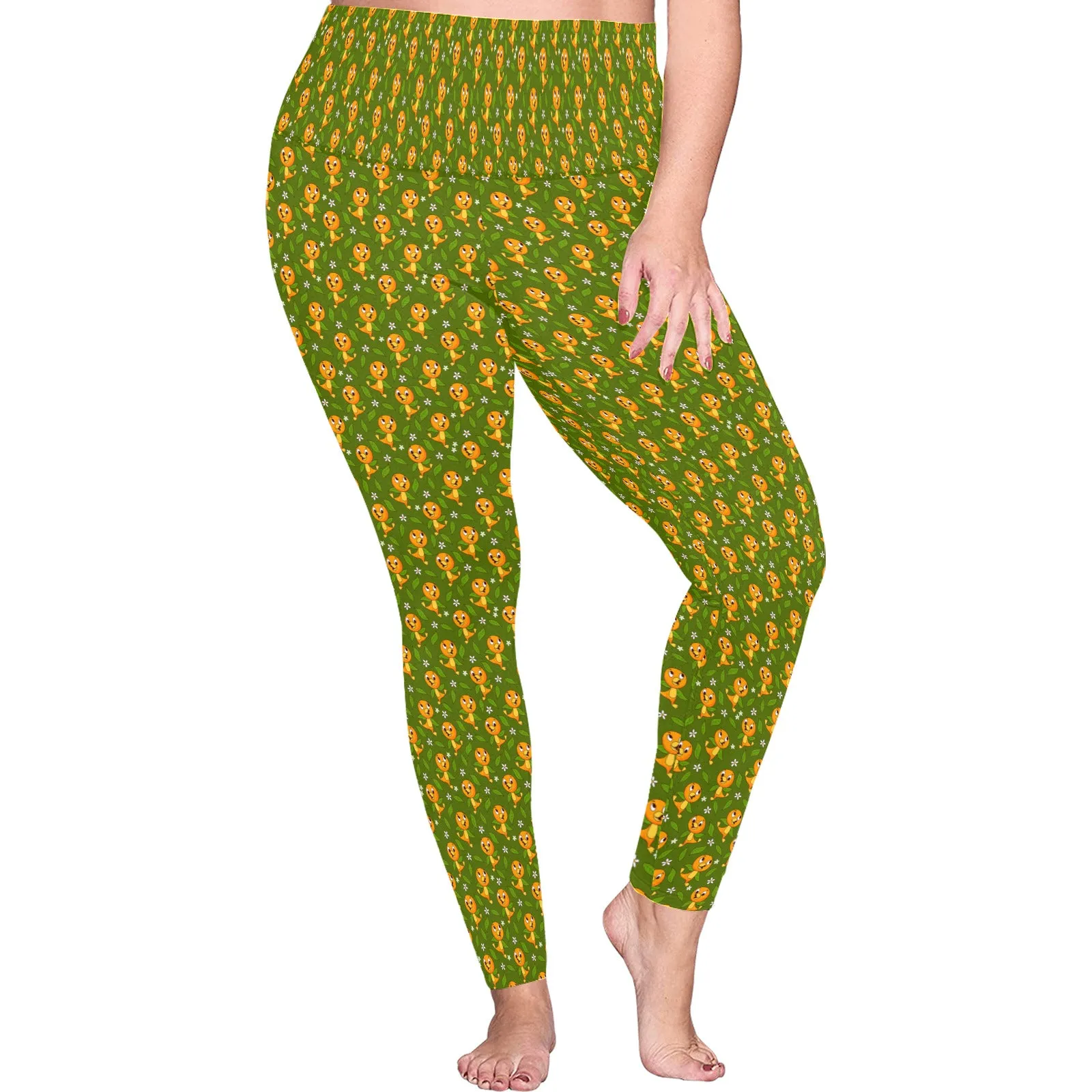 Orange Bird Women's Plus Size Athletic Leggings