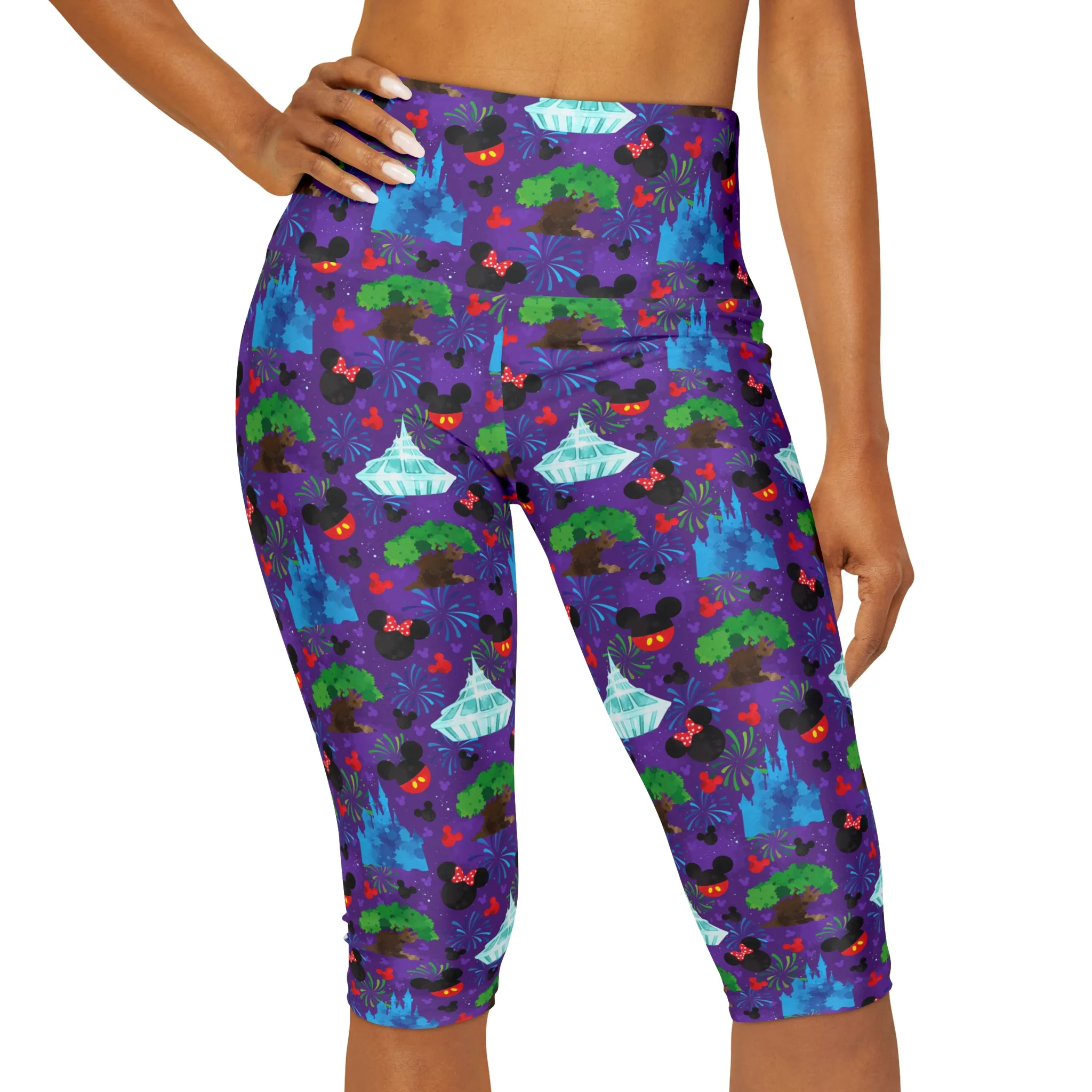 Park Hopper Fireworks Ahtletic Capri Leggings