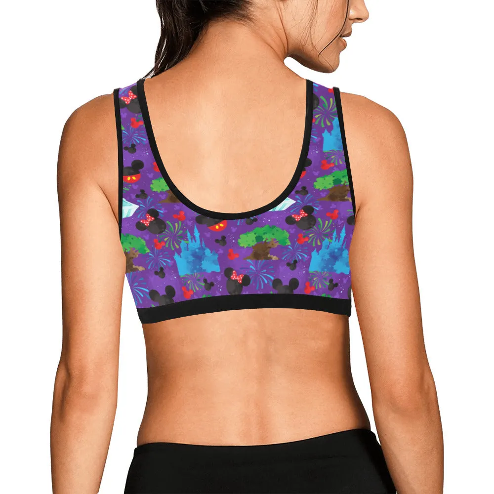 Park Hopper Fireworks Women's Athletic Sports Bra