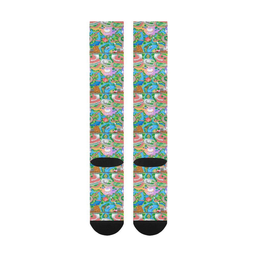 Park Map Over-The-Calf Socks