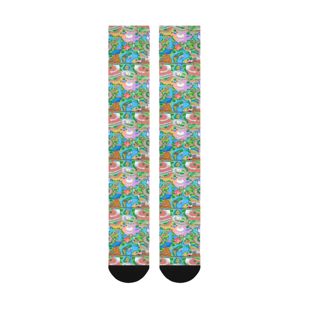 Park Map Over-The-Calf Socks