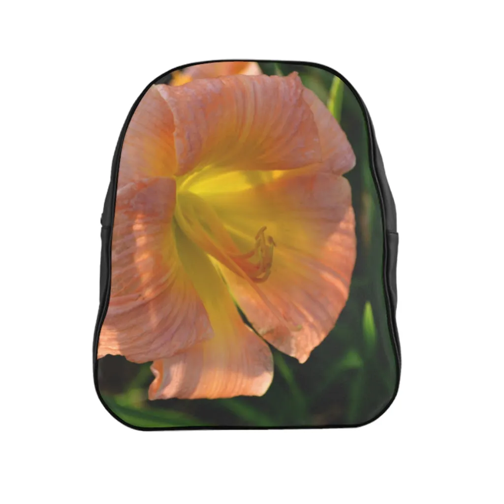 Peach and Yellow Flower School Backpack