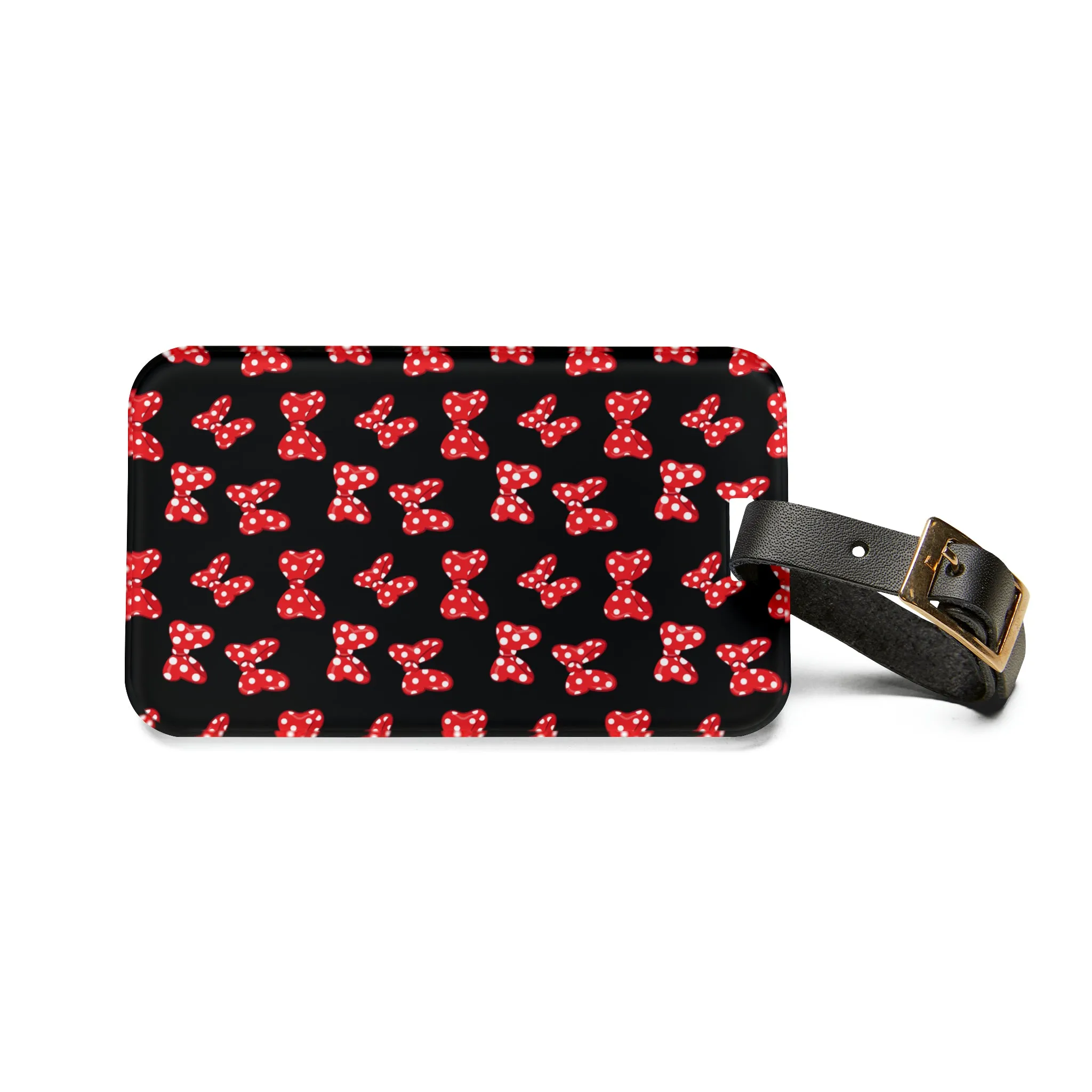 Polka Dot Bows Luggage Tag