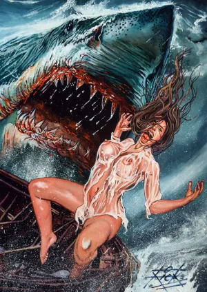 Rick Melton - Megladon - Classic Horror - Art Print